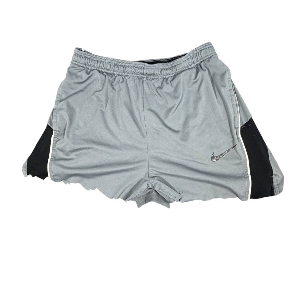 Nike Dri Fit Running Shorts Womens Small Gray Black Athletic Gym - Picture 8 of 9